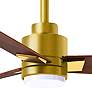 42" Alessandra Brushed Brass and Walnut LED Ceiling Fan
