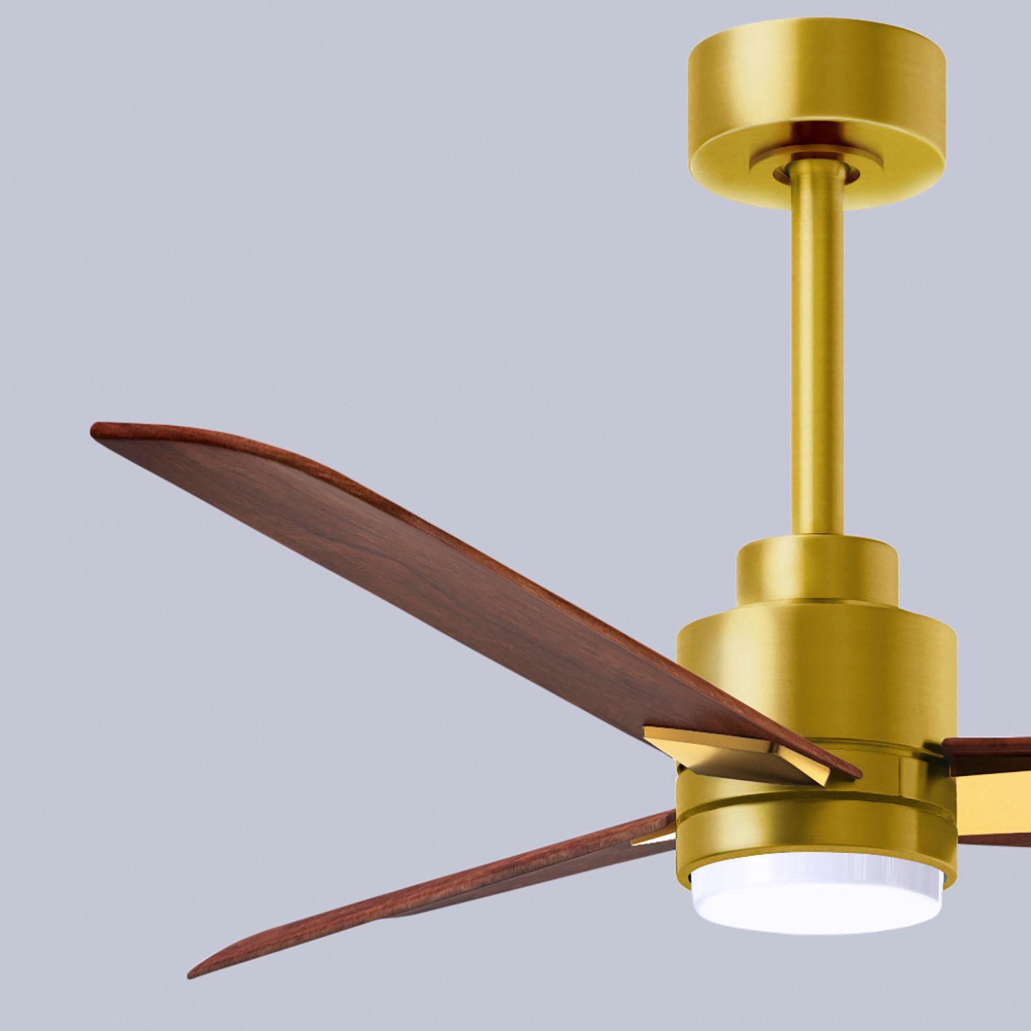 42" Alessandra Brushed Brass and Walnut LED Ceiling Fan
