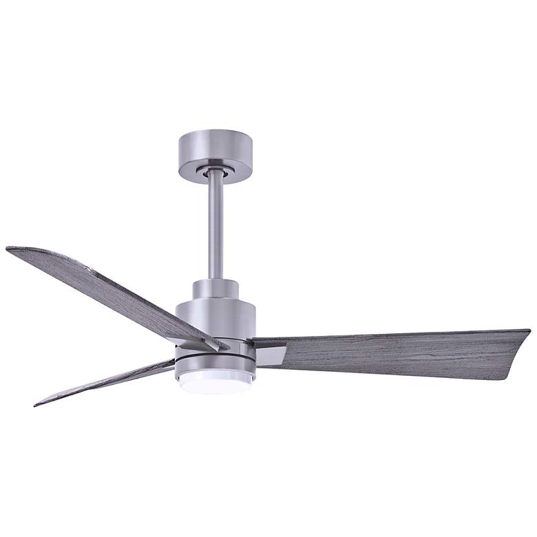 Image 1 42" Alessandra Brushed Nickel and Barnwood LED Ceiling Fan