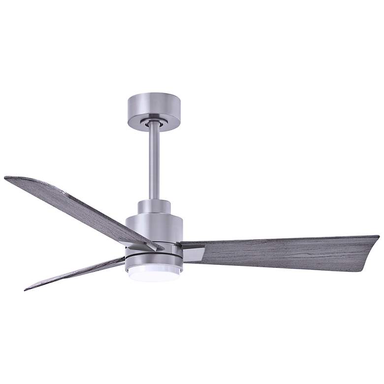 Image 1 42 inch Alessandra Brushed Nickel and Barnwood LED Ceiling Fan