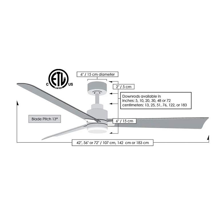 Image 7 42" Alessandra Brushed Nickel and Barnwood LED Ceiling Fan more views