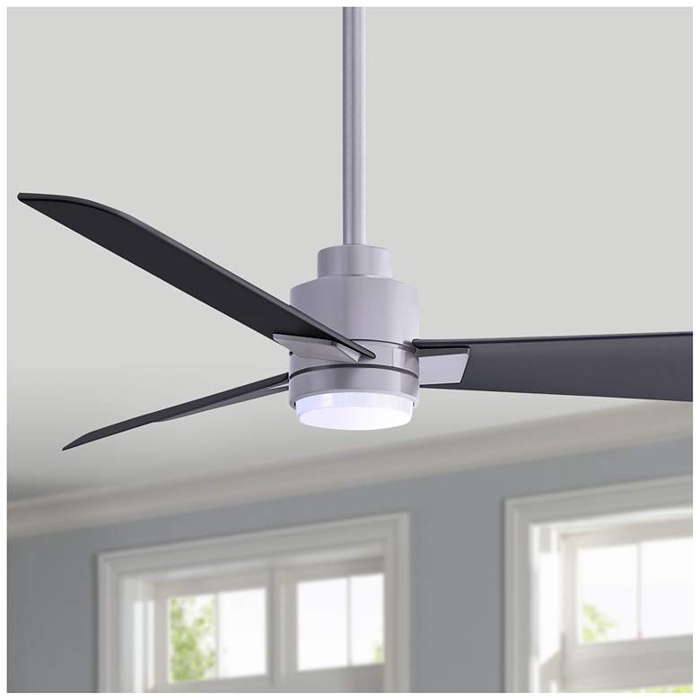 Image 1 42" Alessandra Brushed Nickel and Black LED Ceiling Fan