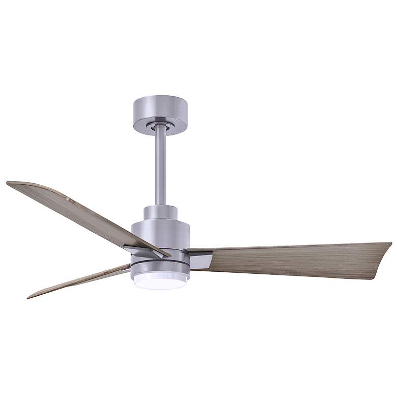 Image 1 42" Alessandra Brushed Nickel and Gray Ash LED Ceiling Fan