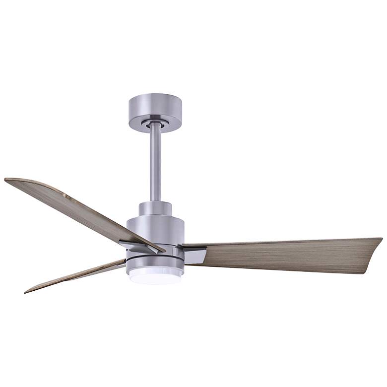 Image 1 42" Alessandra Brushed Nickel and Gray Ash LED Ceiling Fan