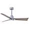 42" Alessandra Brushed Nickel and Gray Ash LED Ceiling Fan