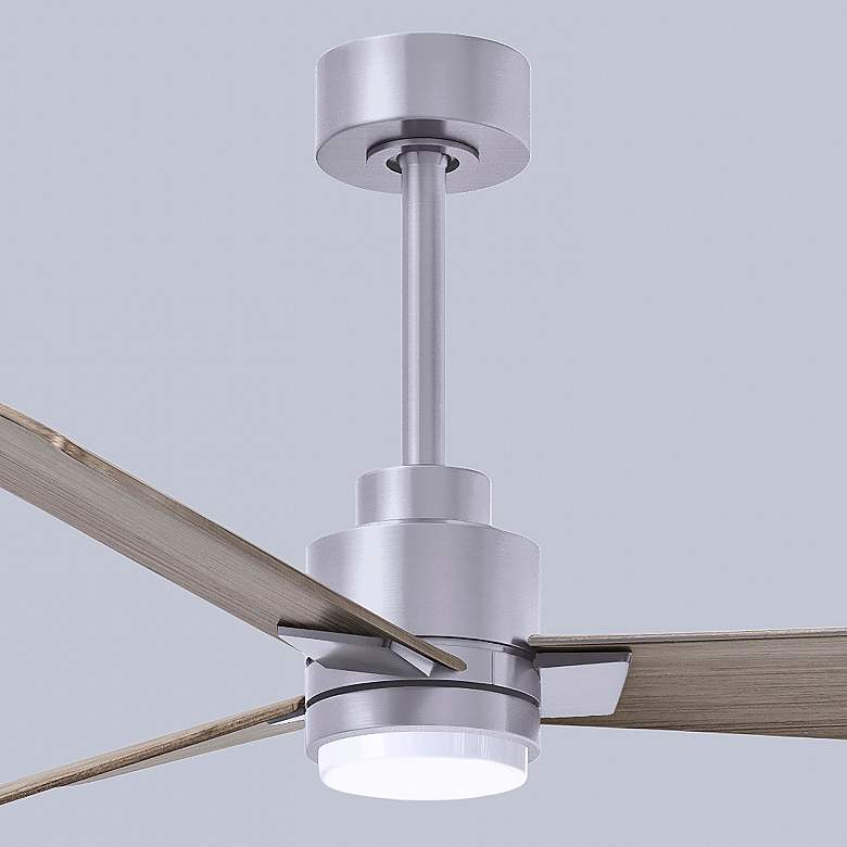 Image 7 42" Alessandra Brushed Nickel and Gray Ash LED Ceiling Fan more views