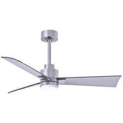 42&quot; Alessandra Brushed Nickel and Nickel LED Ceiling Fan