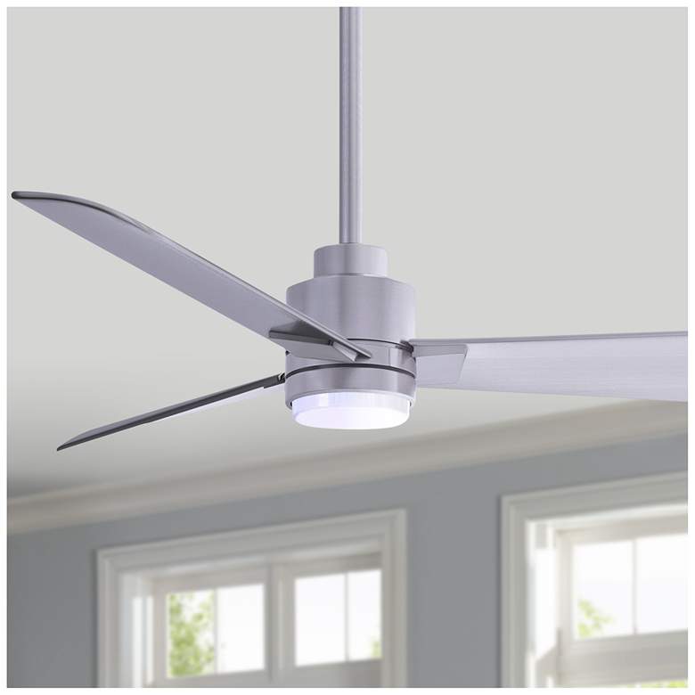 Image 1 42" Alessandra Brushed Nickel and Nickel LED Ceiling Fan