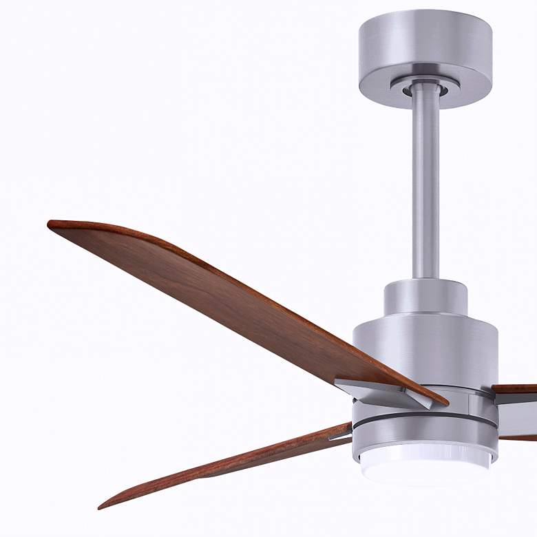 Image 4 42" Alessandra Brushed Nickel and Walnut LED Ceiling Fan more views
