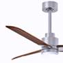 4_42" Alessandra Brushed Nickel and Walnut LED Ceiling Fan more views