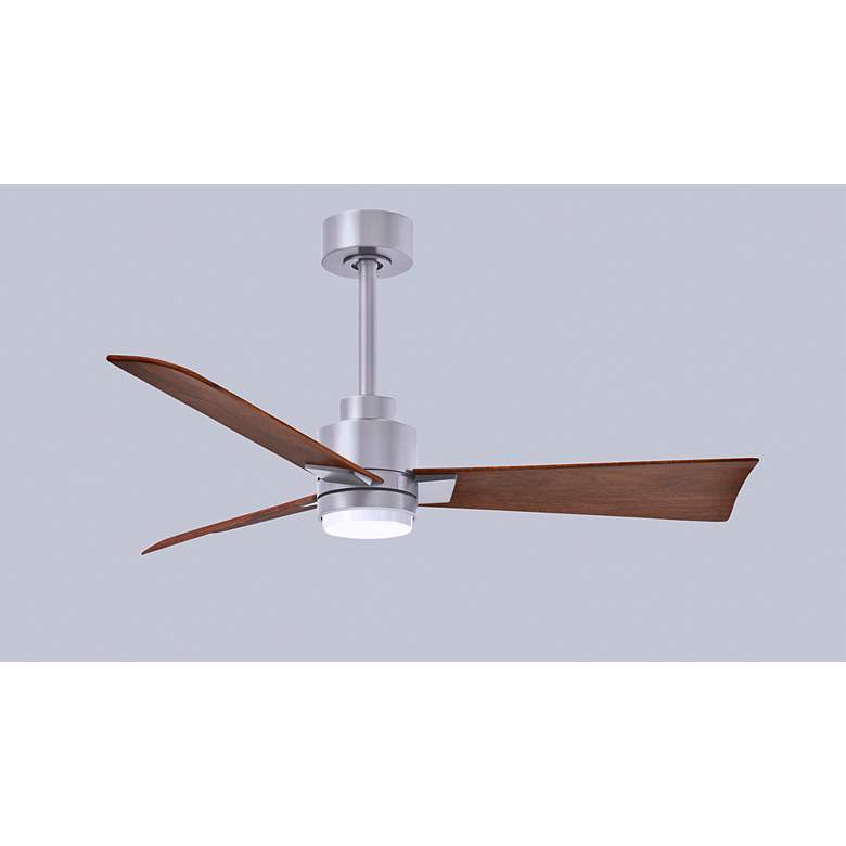 Image 6 42" Alessandra Brushed Nickel and Walnut LED Ceiling Fan more views