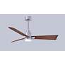 6_42" Alessandra Brushed Nickel and Walnut LED Ceiling Fan more views