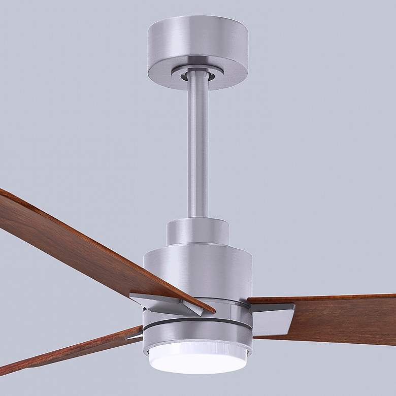 Image 7 42" Alessandra Brushed Nickel and Walnut LED Ceiling Fan more views