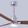 7_42" Alessandra Brushed Nickel and Walnut LED Ceiling Fan more views