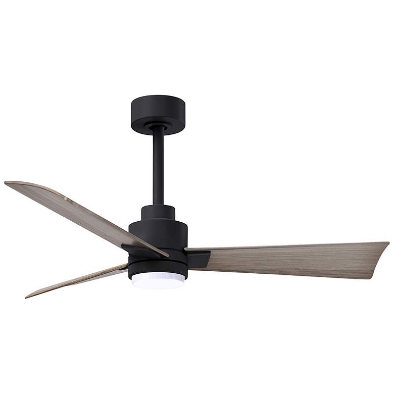 Image 1 42" Alessandra Matte Black and Gray Ash LED Ceiling Fan