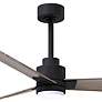 42" Alessandra Matte Black and Gray Ash LED Ceiling Fan