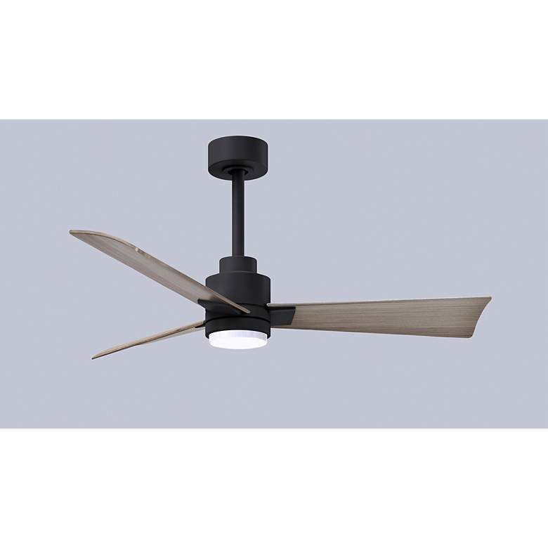Image 6 42" Alessandra Matte Black and Gray Ash LED Ceiling Fan more views