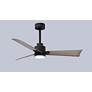 6_42" Alessandra Matte Black and Gray Ash LED Ceiling Fan more views