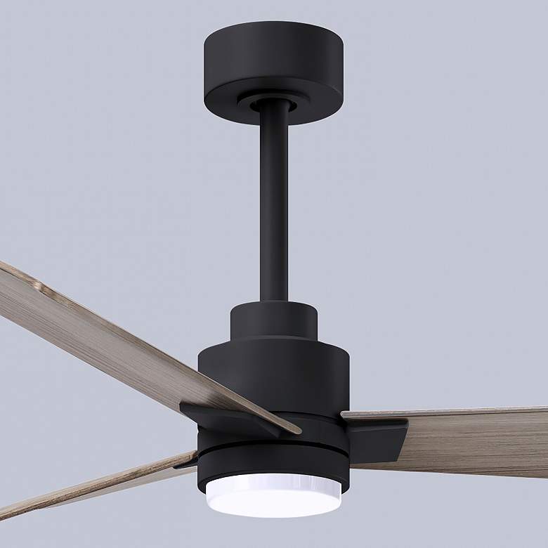Image 7 42" Alessandra Matte Black and Gray Ash LED Ceiling Fan more views