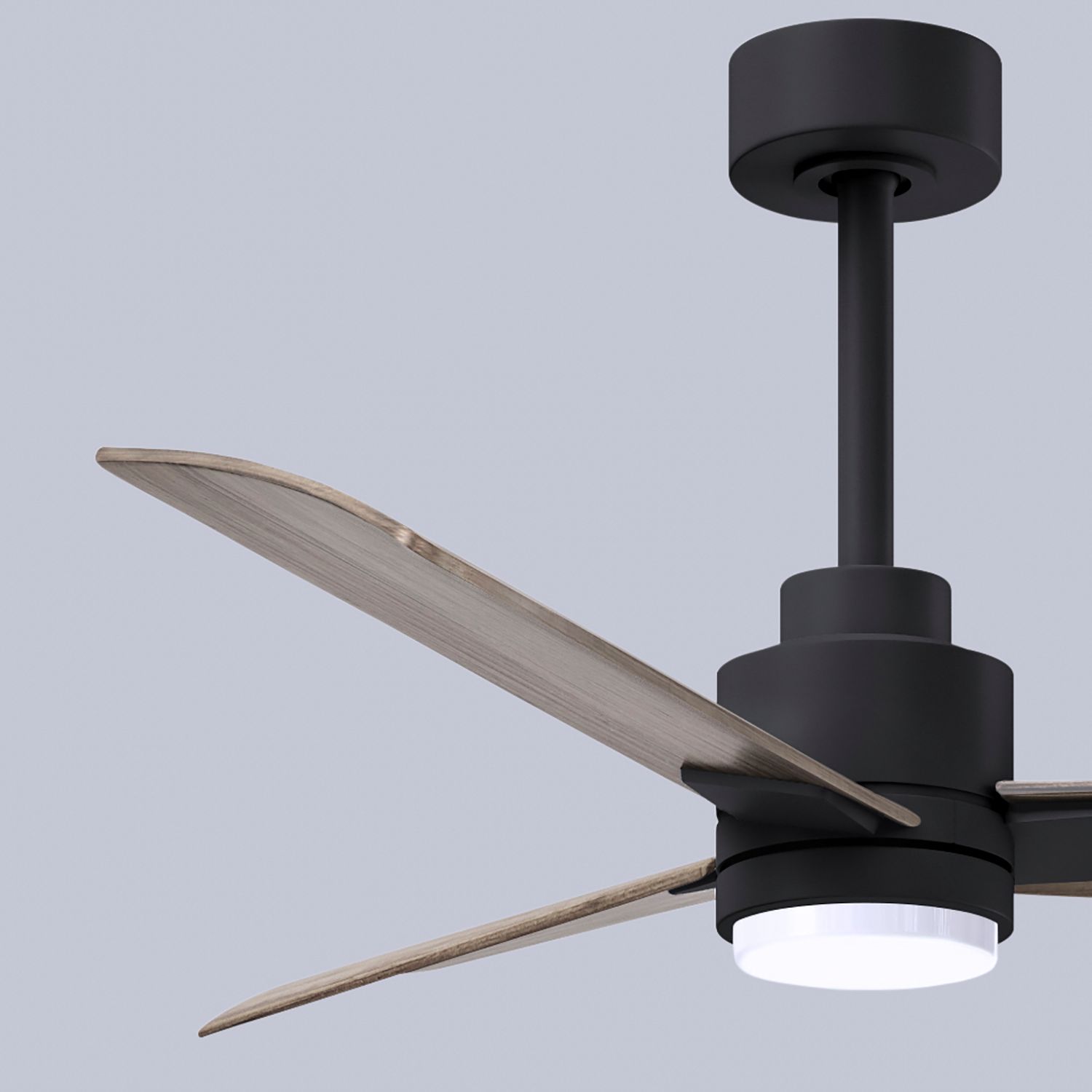 42" Alessandra Matte Black and Gray Ash LED Ceiling Fan