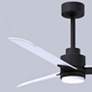 42" Alessandra Matte Black and Matte White LED Ceiling Fan