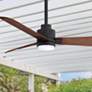 1_42" Alessandra Matte Black and Walnut LED Ceiling Fan