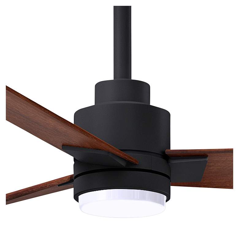 Image 2 42" Alessandra Matte Black and Walnut LED Ceiling Fan more views