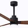 4_42" Alessandra Matte Black and Walnut LED Ceiling Fan more views
