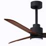 5_42" Alessandra Matte Black and Walnut LED Ceiling Fan more views