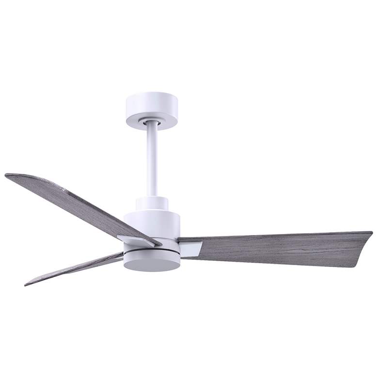 Image 1 42 inch Alessandra Matte White and Barnwood Ceiling Fan