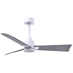 42&quot; Alessandra Matte White and Barnwood Ceiling Fan