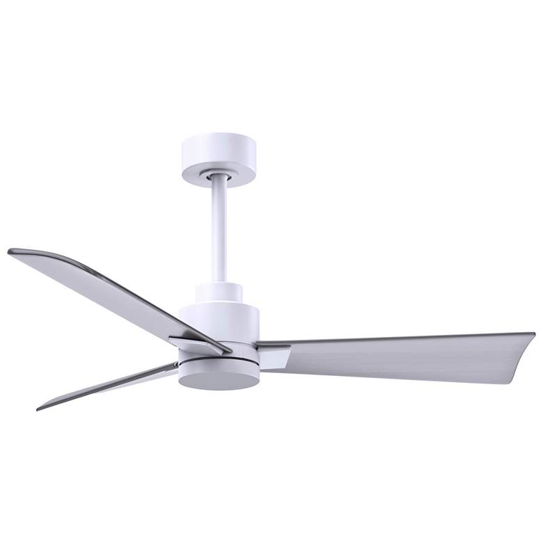 Image 1 42" Alessandra Matte White and Brushed Nickel Ceiling Fan