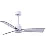 42" Alessandra Matte White and Brushed Nickel Ceiling Fan