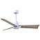 42" Alessandra Matte White and Gray Ash Ceiling Fan