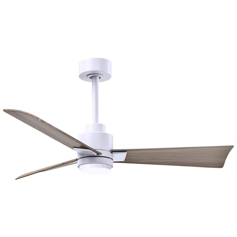 Image 1 42 inch Alessandra Matte White and Gray Ash LED Ceiling Fan