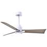 42" Alessandra Matte White and Gray Ash LED Ceiling Fan