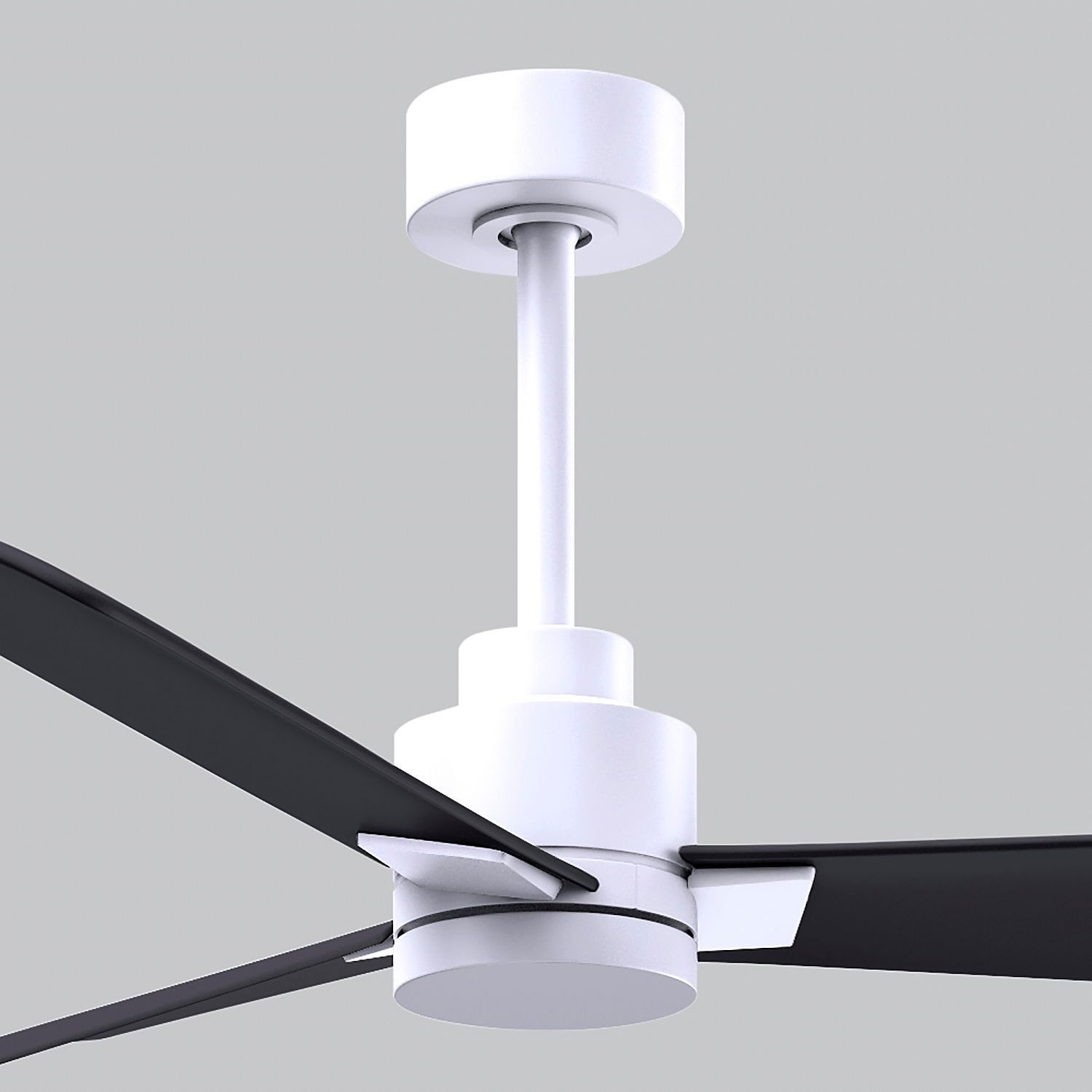 42" Alessandra Matte White and Matte Black Ceiling Fan