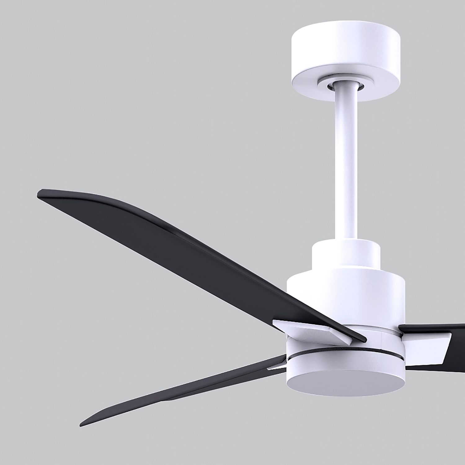 42" Alessandra Matte White and Matte Black Ceiling Fan