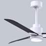42" Alessandra Matte White and Matte Black LED Ceiling Fan