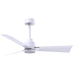 42" Alessandra Matte White and Matte White Ceiling Fan