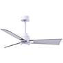 42" Alessandra Matte White and Nickel LED Ceiling Fan