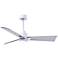 42" Alessandra Matte White and Nickel LED Ceiling Fan