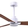 3_42" Alessandra Matte White and Walnut Ceiling Fan more views