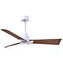 42" Alessandra Matte White and Walnut LED Ceiling Fan