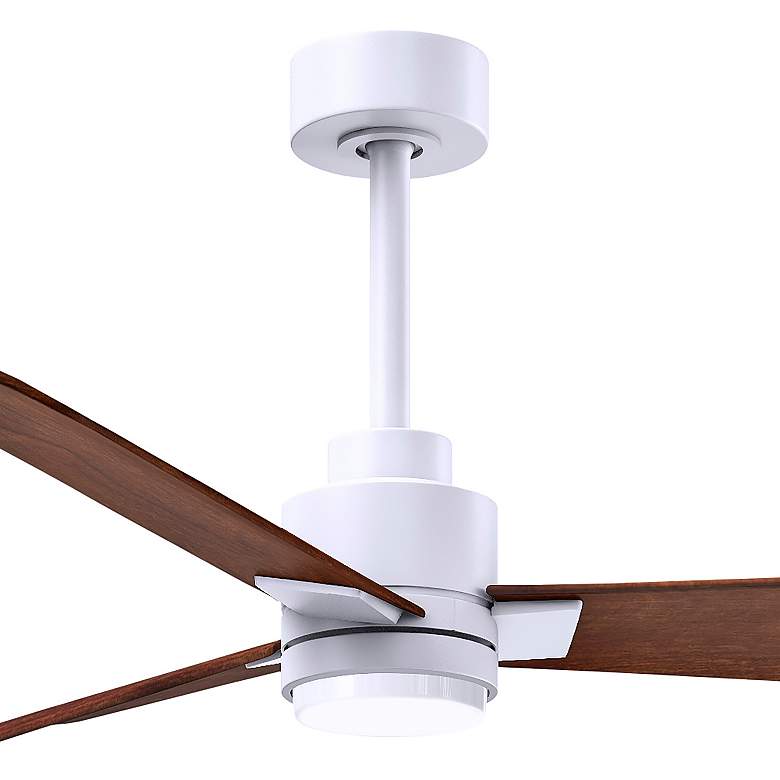 Image 3 42" Alessandra Matte White and Walnut LED Ceiling Fan more views