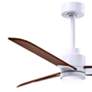 4_42" Alessandra Matte White and Walnut LED Ceiling Fan more views