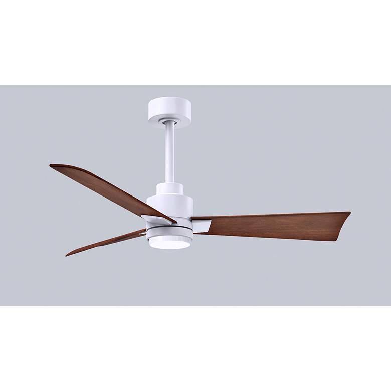 Image 6 42" Alessandra Matte White and Walnut LED Ceiling Fan more views