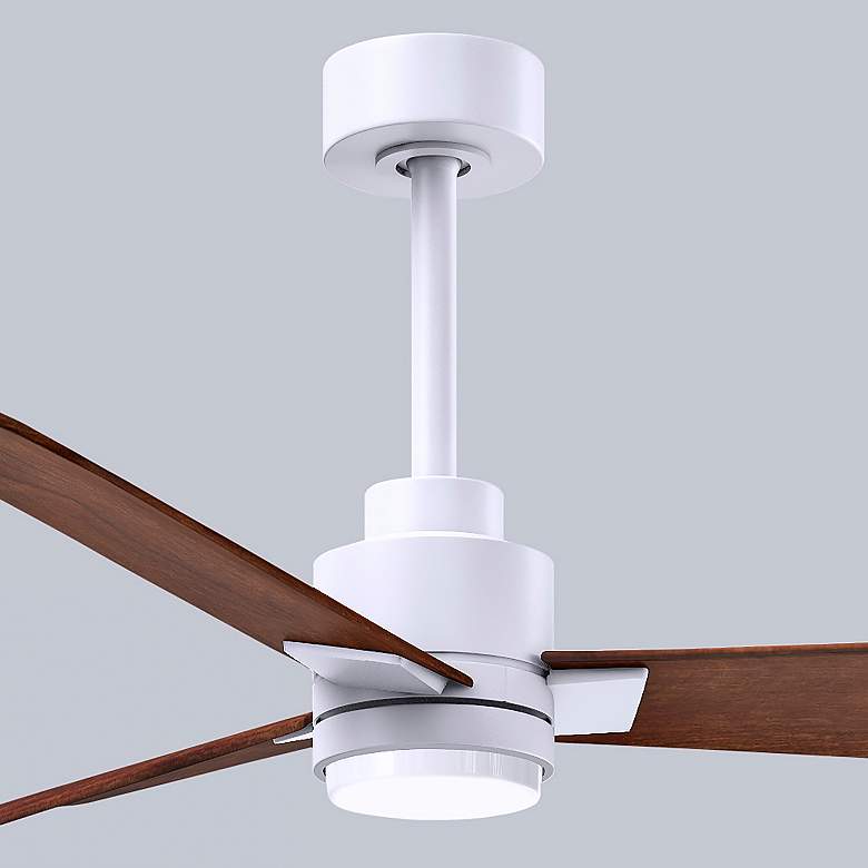 Image 7 42" Alessandra Matte White and Walnut LED Ceiling Fan more views