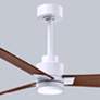7_42" Alessandra Matte White and Walnut LED Ceiling Fan more views