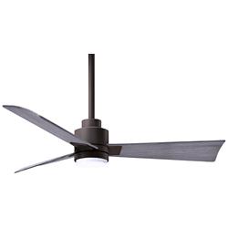 42&quot; Alessandra Textured Bronze and Barnwood LED Ceiling Fan